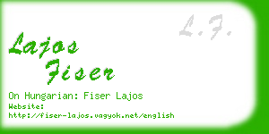 lajos fiser business card